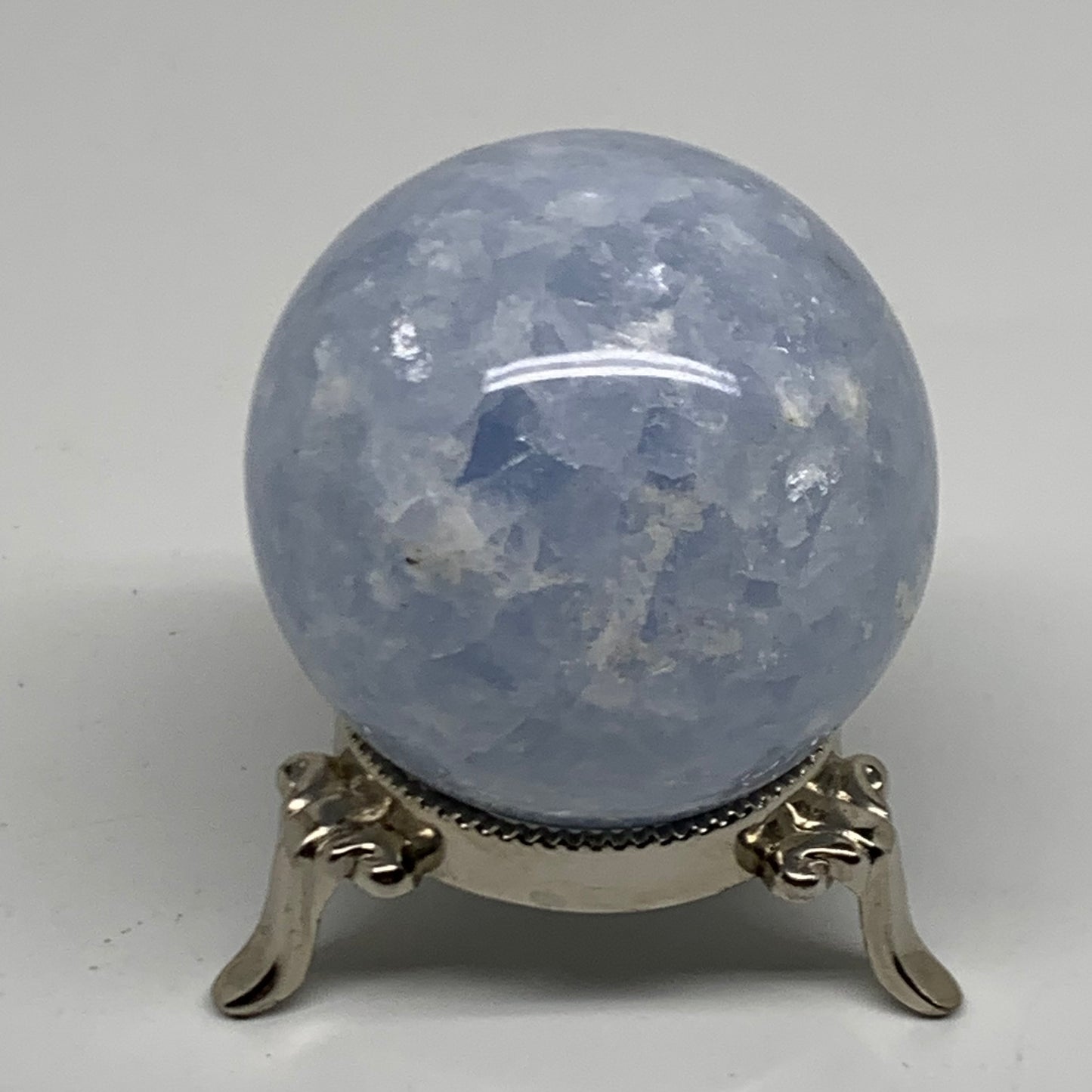 0.62 lbs, 2.3" (58mm), Blue Calcite Spheres Gemstones, B38372