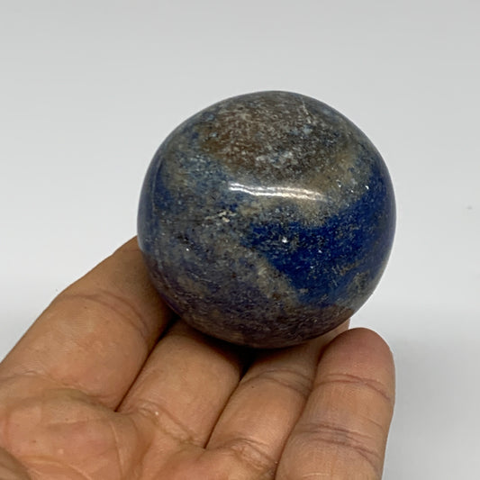 0.34 lbs, 1.9" (47mm), Lapis Lazuli Sphere Ball Gemstone @Afghanistan, B33151