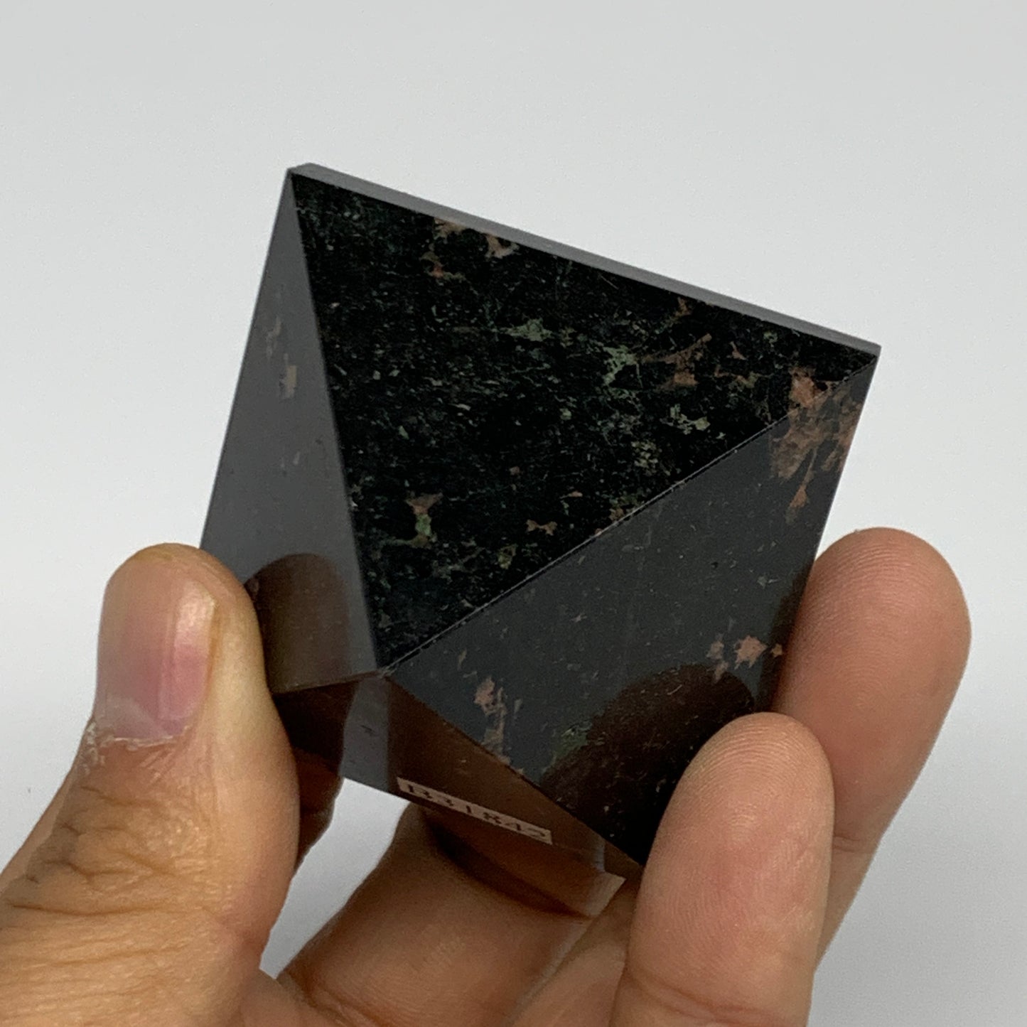 108.9g, 1.4"x1.8"x1.8", Black Tourmaline Pyramid Gemstone,Healing Crystal, B3184