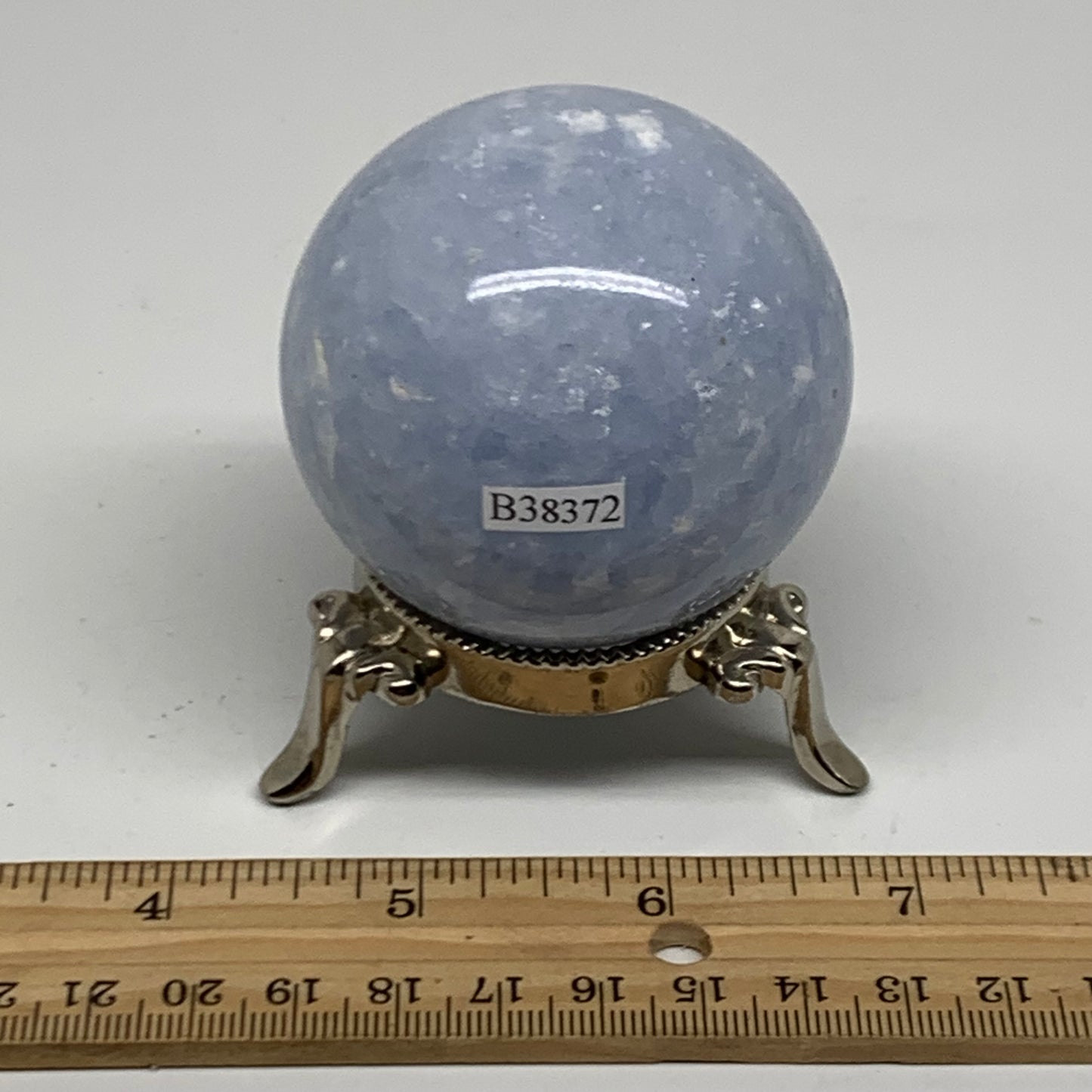 0.62 lbs, 2.3" (58mm), Blue Calcite Spheres Gemstones, B38372
