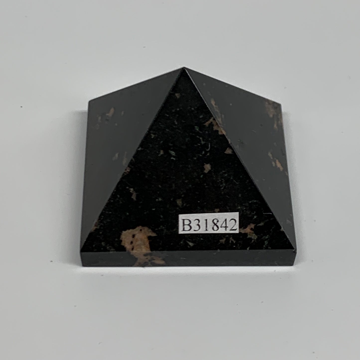 108.9g, 1.4"x1.8"x1.8", Black Tourmaline Pyramid Gemstone,Healing Crystal, B3184