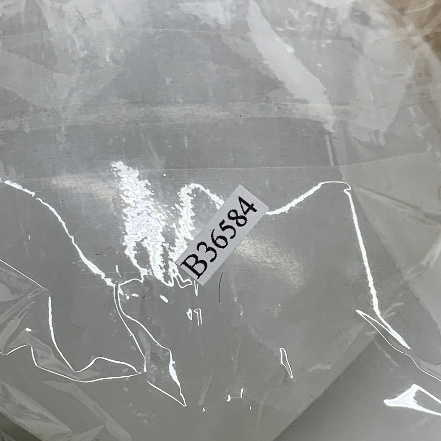 0.93 lbs, 4"x4.1"x1.5", Selenite Half Puffy Heart Crystals, Satin Spar, B36584