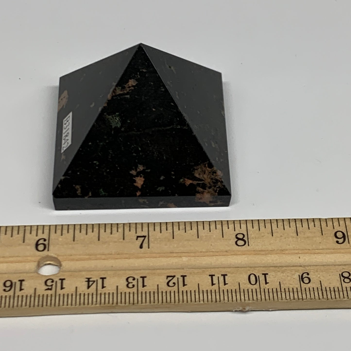 108.9g, 1.4"x1.8"x1.8", Black Tourmaline Pyramid Gemstone,Healing Crystal, B3184