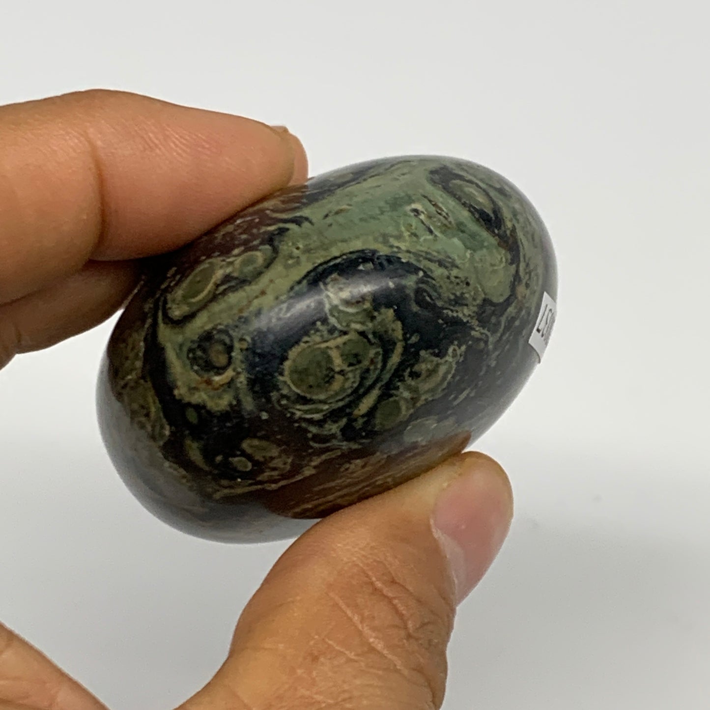 148.9g, 2.5"x2"x1.3", Crocodile Kambaba Jasper Palm-Stone @Madagascar, B28037