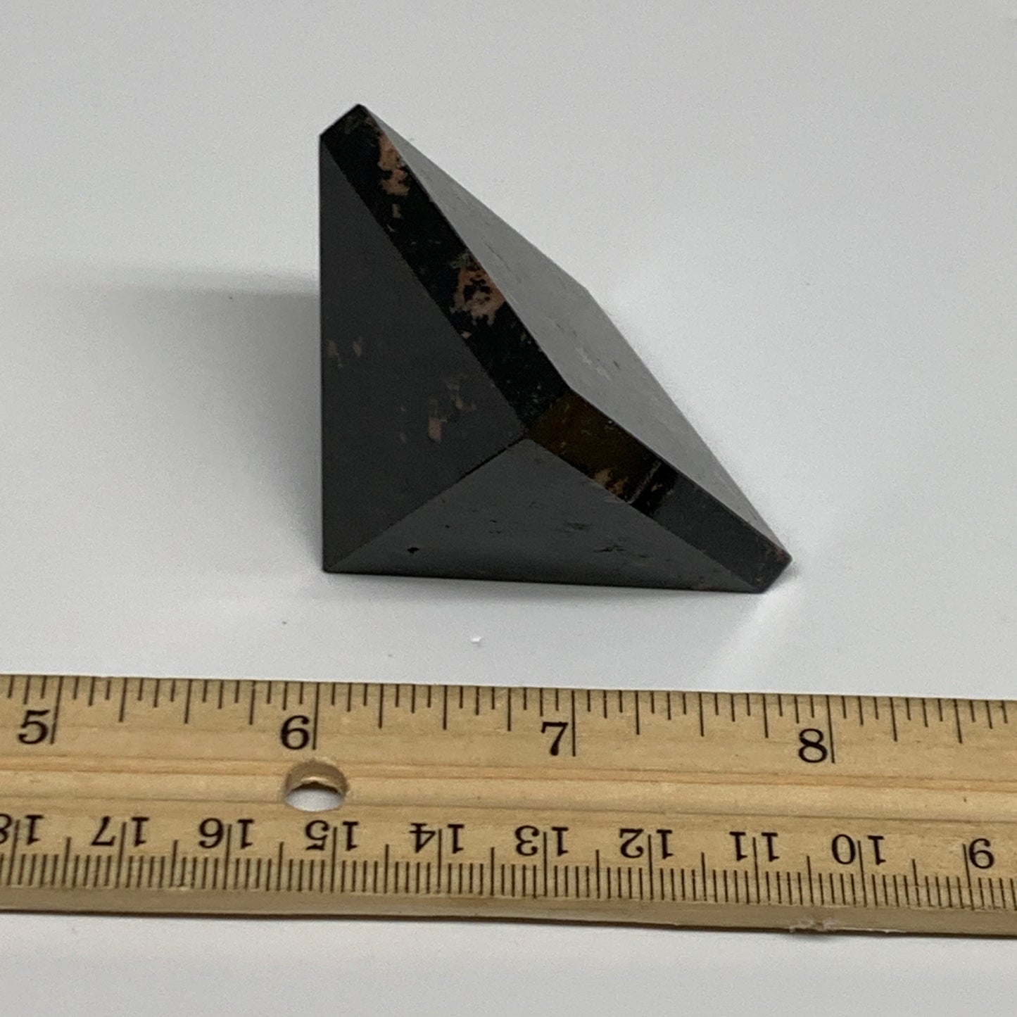 108.9g, 1.4"x1.8"x1.8", Black Tourmaline Pyramid Gemstone,Healing Crystal, B3184