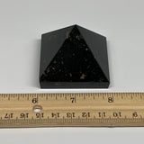133g, 1.5"x1.9"x1.9", Black Tourmaline Pyramid Gemstone,Healing Crystal, B31843