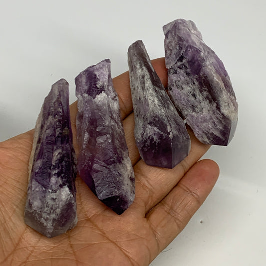 145.2g, 2.5" - 2.8", 4pcs, Amethyst Point Polished Rough lower part @Brazil, B28
