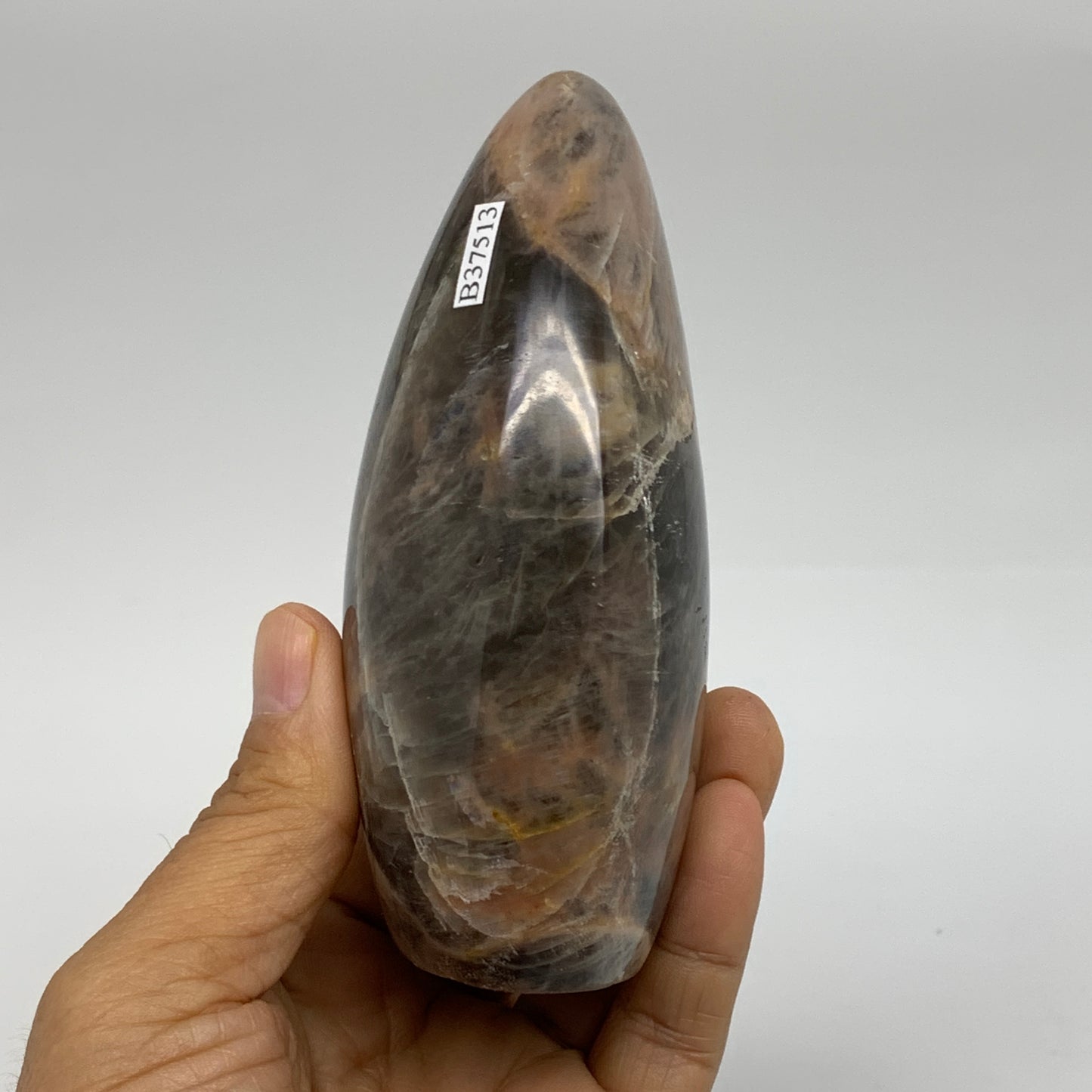 1.09 lbs, 4.4"x2.7"x1.8", Black Moonstone Freeform Polished Crystal, B37513
