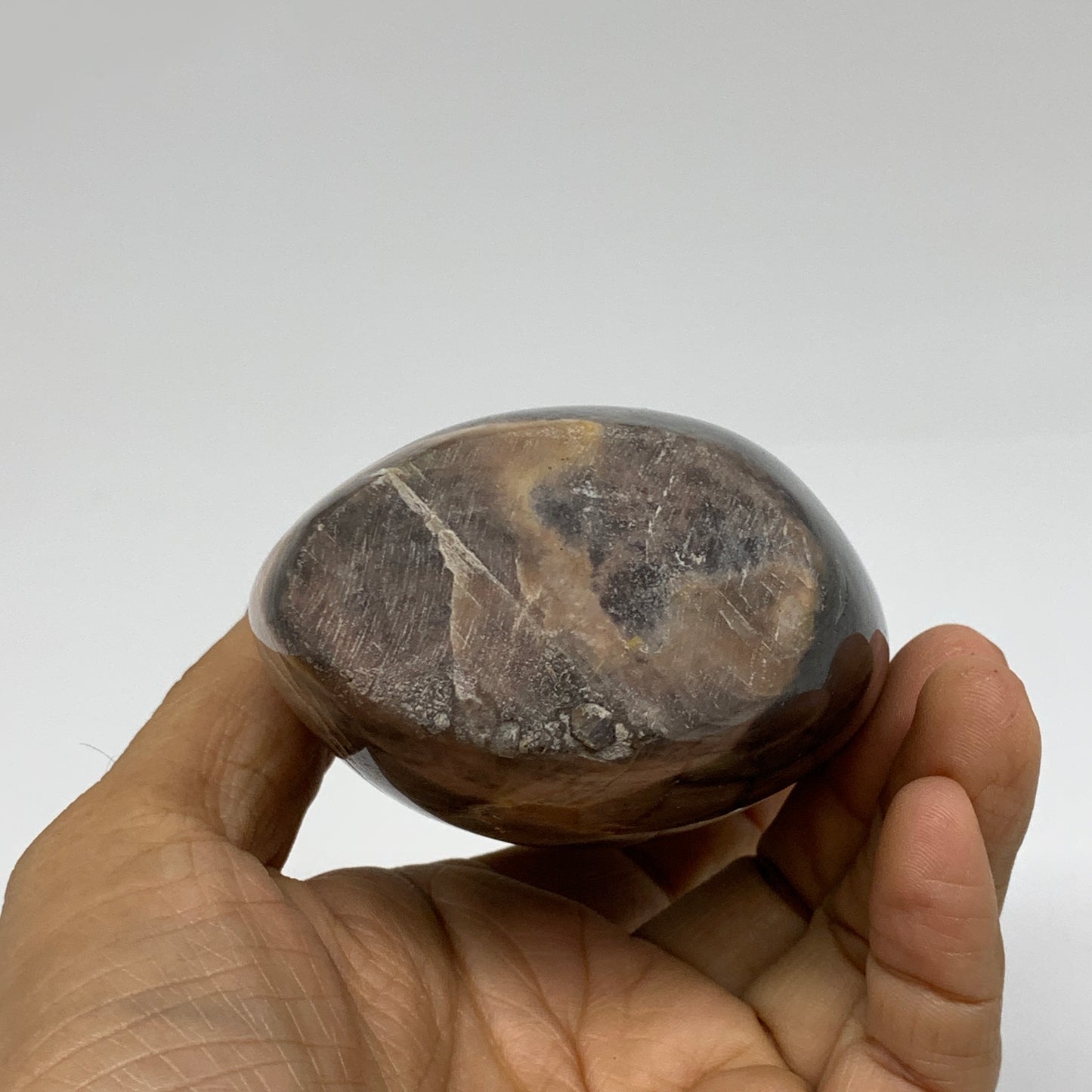 1.09 lbs, 4.4"x2.7"x1.8", Black Moonstone Freeform Polished Crystal, B37513