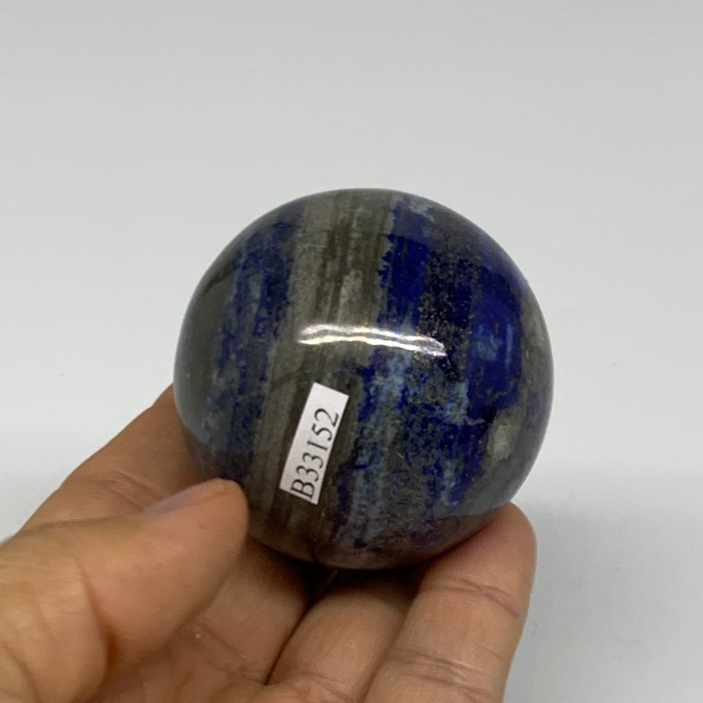 0.46 lbs, 2" (50mm), Lapis Lazuli Sphere Ball Gemstone @Afghanistan, B33152