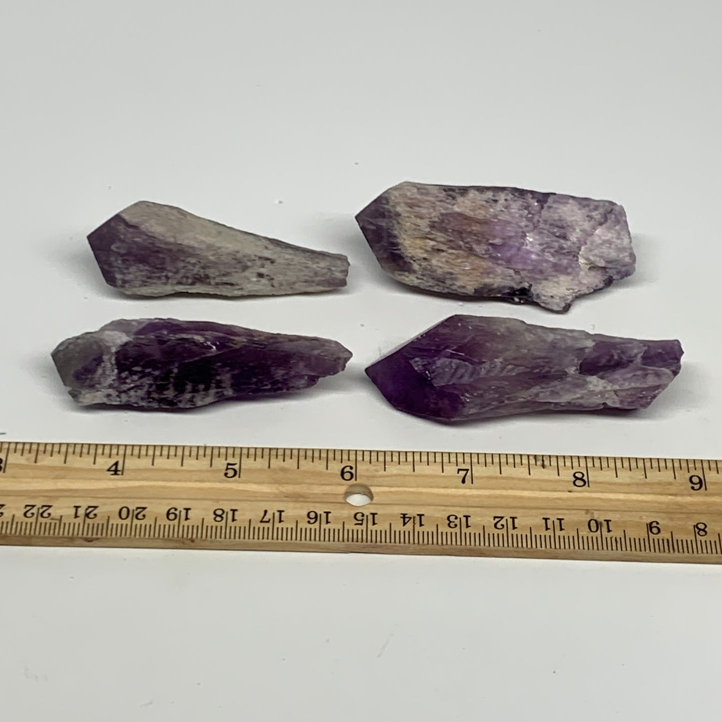145.2g, 2.5" - 2.8", 4pcs, Amethyst Point Polished Rough lower part @Brazil, B28