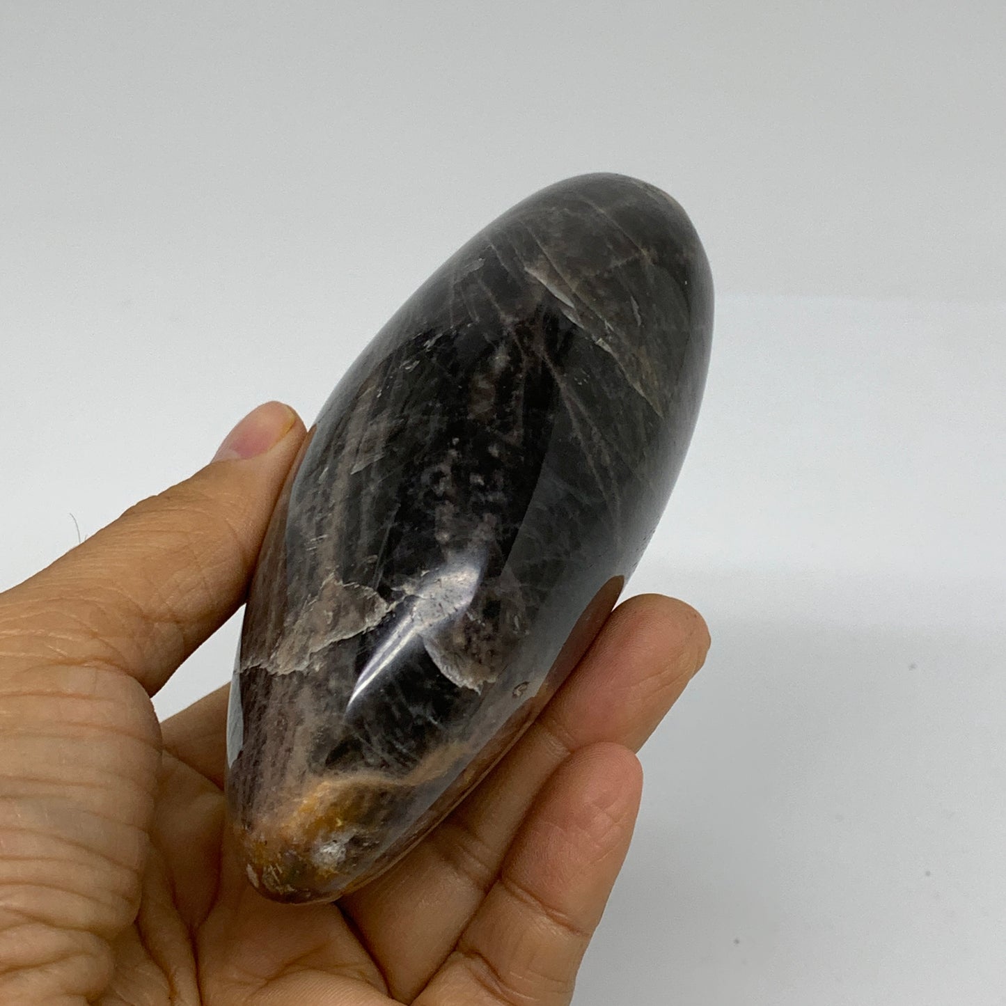 1.09 lbs, 4.4"x2.7"x1.8", Black Moonstone Freeform Polished Crystal, B37513