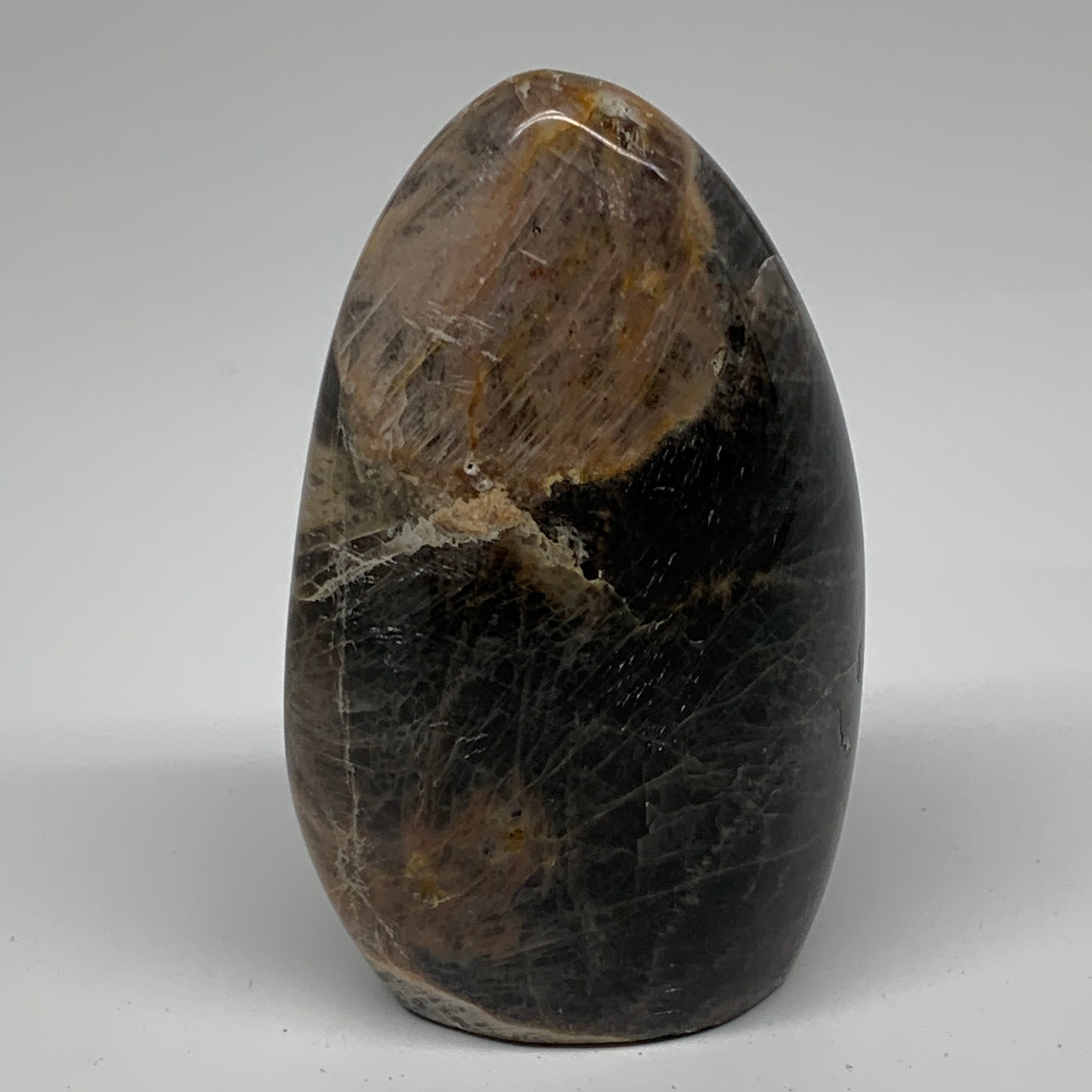 1.09 lbs, 4.4"x2.7"x1.8", Black Moonstone Freeform Polished Crystal, B37513