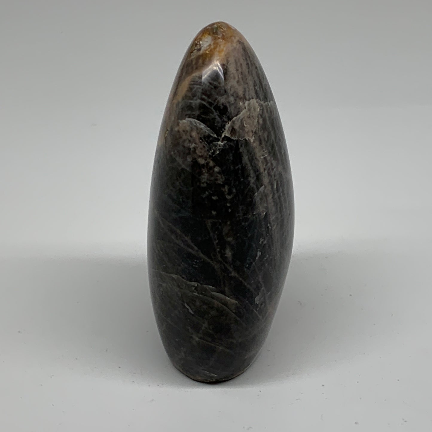 1.09 lbs, 4.4"x2.7"x1.8", Black Moonstone Freeform Polished Crystal, B37513