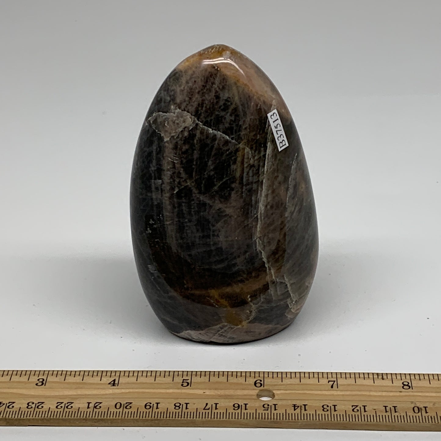 1.09 lbs, 4.4"x2.7"x1.8", Black Moonstone Freeform Polished Crystal, B37513