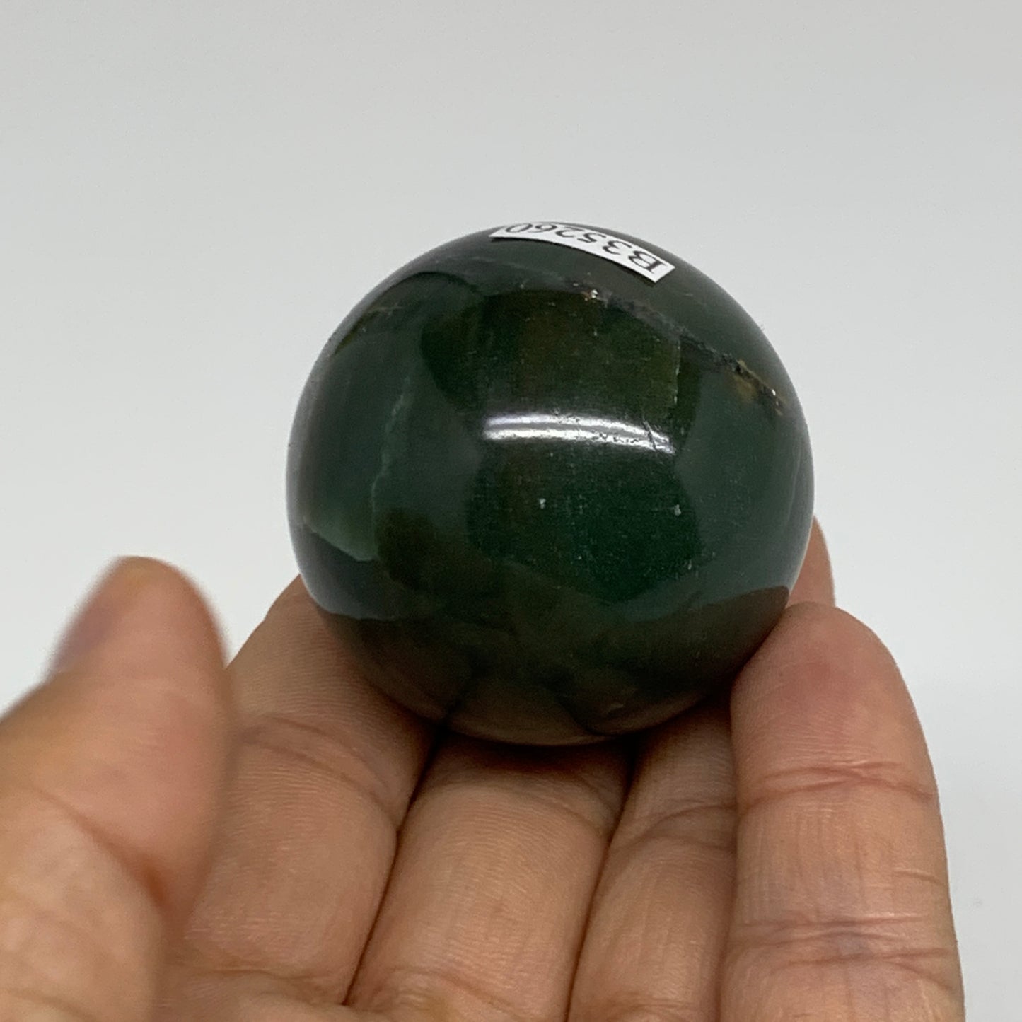93g, 1.6"(40mm) Green Zade Stone Sphere Gemstone,Healing Crystal, B35260