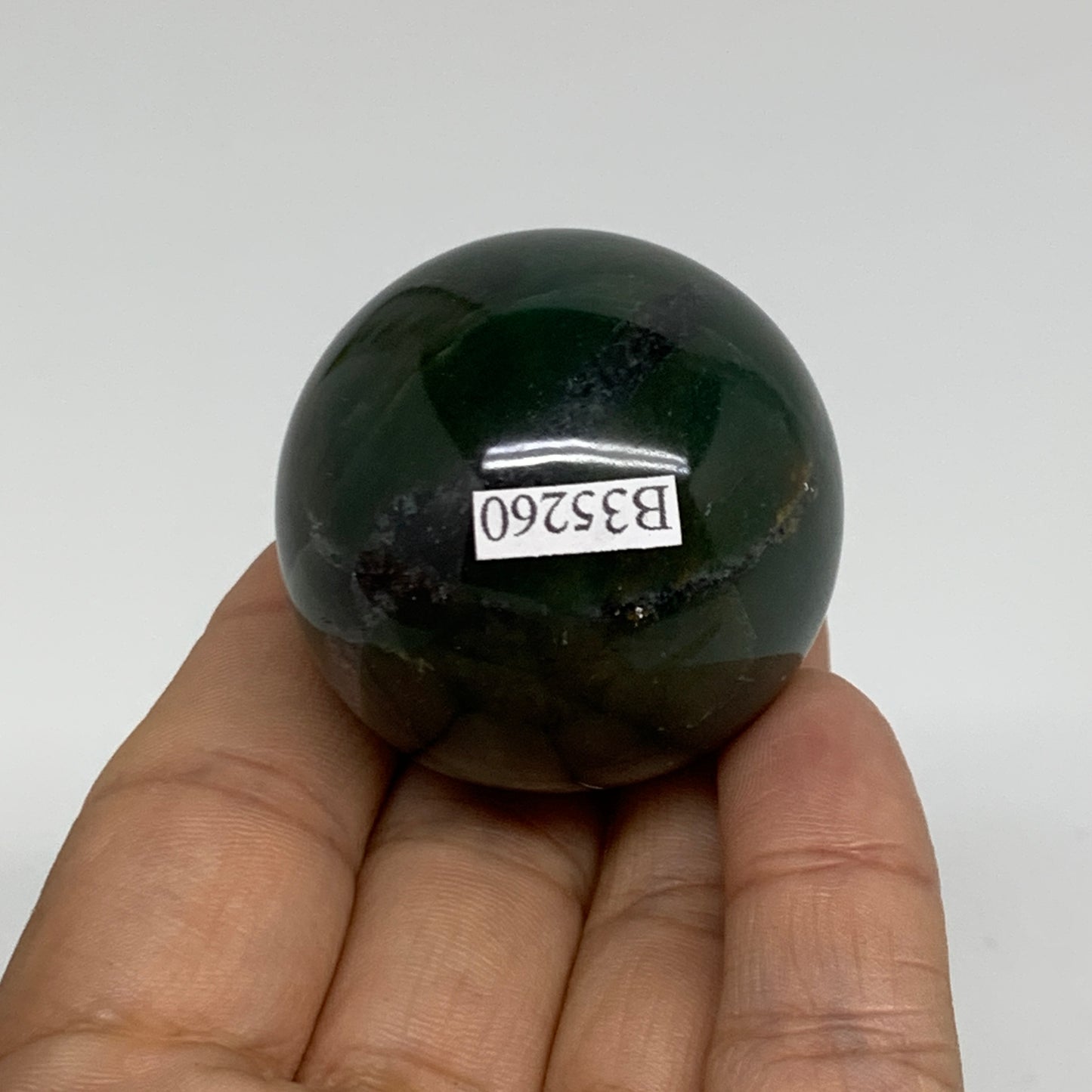 93g, 1.6"(40mm) Green Zade Stone Sphere Gemstone,Healing Crystal, B35260