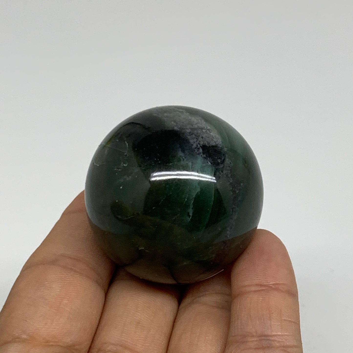 93g, 1.6"(40mm) Green Zade Stone Sphere Gemstone,Healing Crystal, B35260