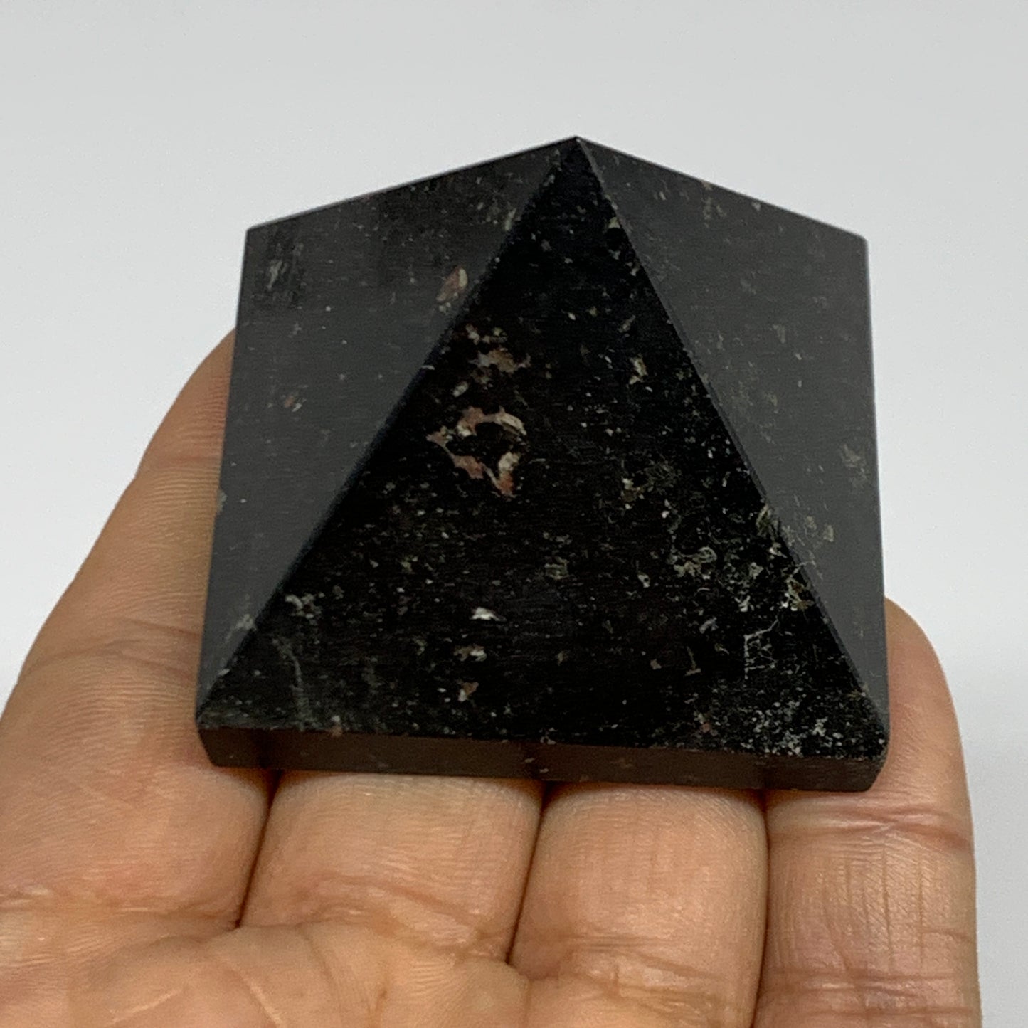 115.5g, 1.5"x1.9"x1.9", Black Tourmaline Pyramid Gemstone,Healing Crystal, B3184