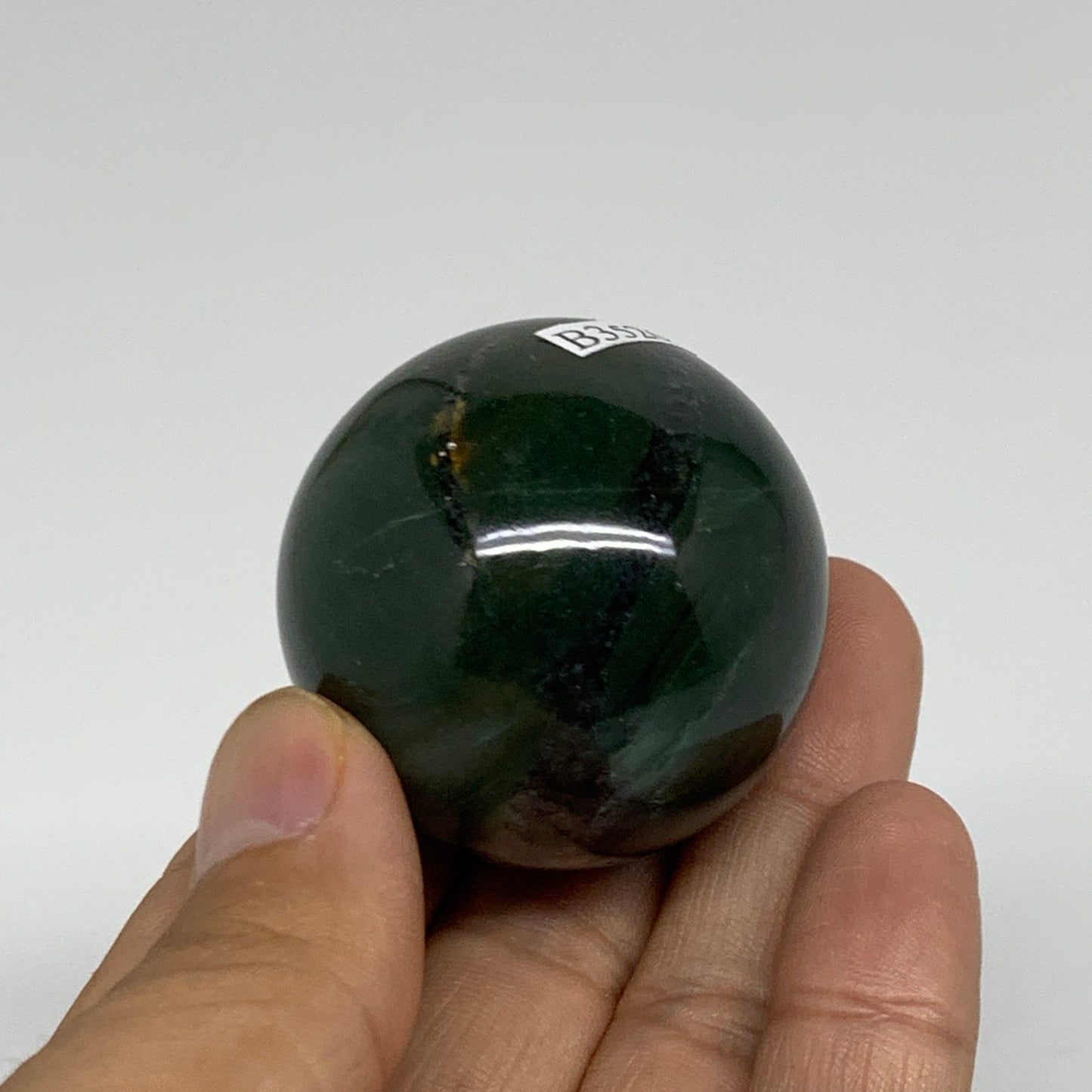 93g, 1.6"(40mm) Green Zade Stone Sphere Gemstone,Healing Crystal, B35260
