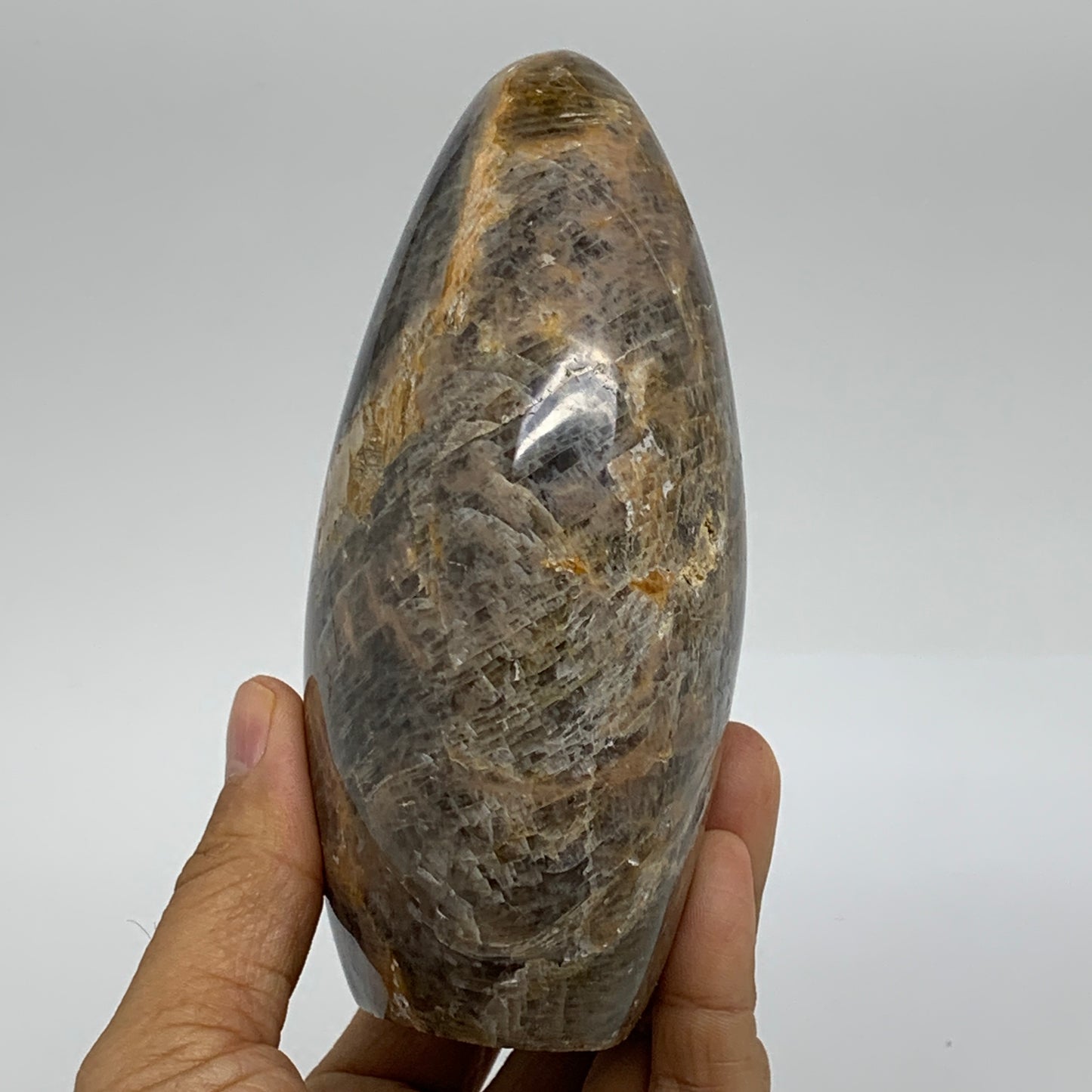 1.79 lbs, 5"x3.5"x2.1", Black Moonstone Freeform Polished Crystal, B37514