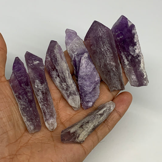 122.8g, 2.3" - 2.7", 7pcs, Amethyst Point Polished Rough lower part @Brazil, B28