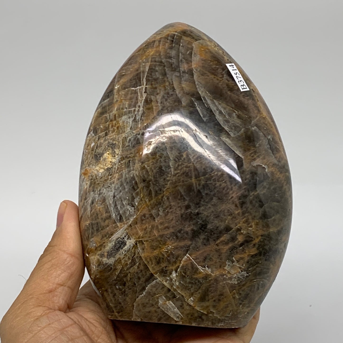 1.79 lbs, 5"x3.5"x2.1", Black Moonstone Freeform Polished Crystal, B37514