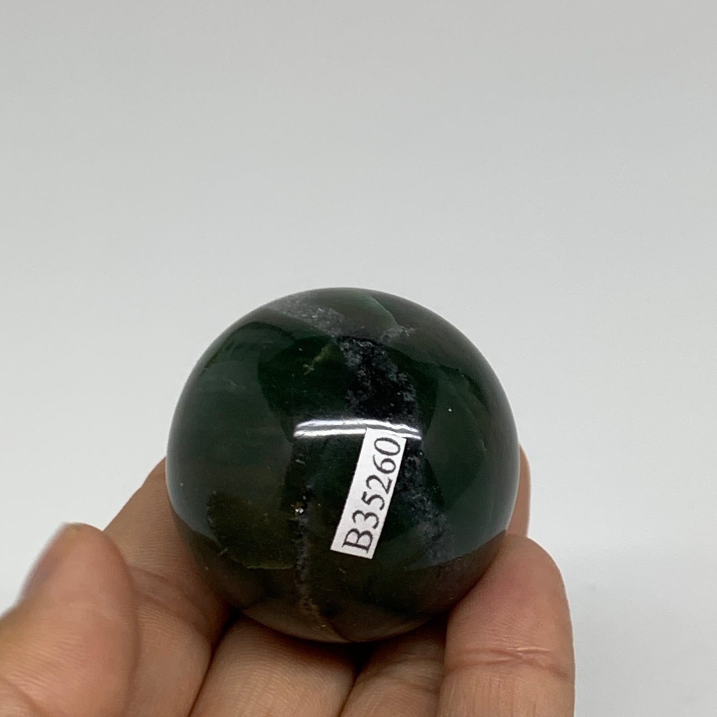 93g, 1.6"(40mm) Green Zade Stone Sphere Gemstone,Healing Crystal, B35260