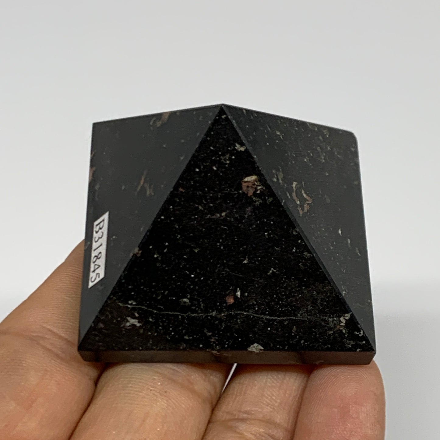 115.5g, 1.5"x1.9"x1.9", Black Tourmaline Pyramid Gemstone,Healing Crystal, B3184