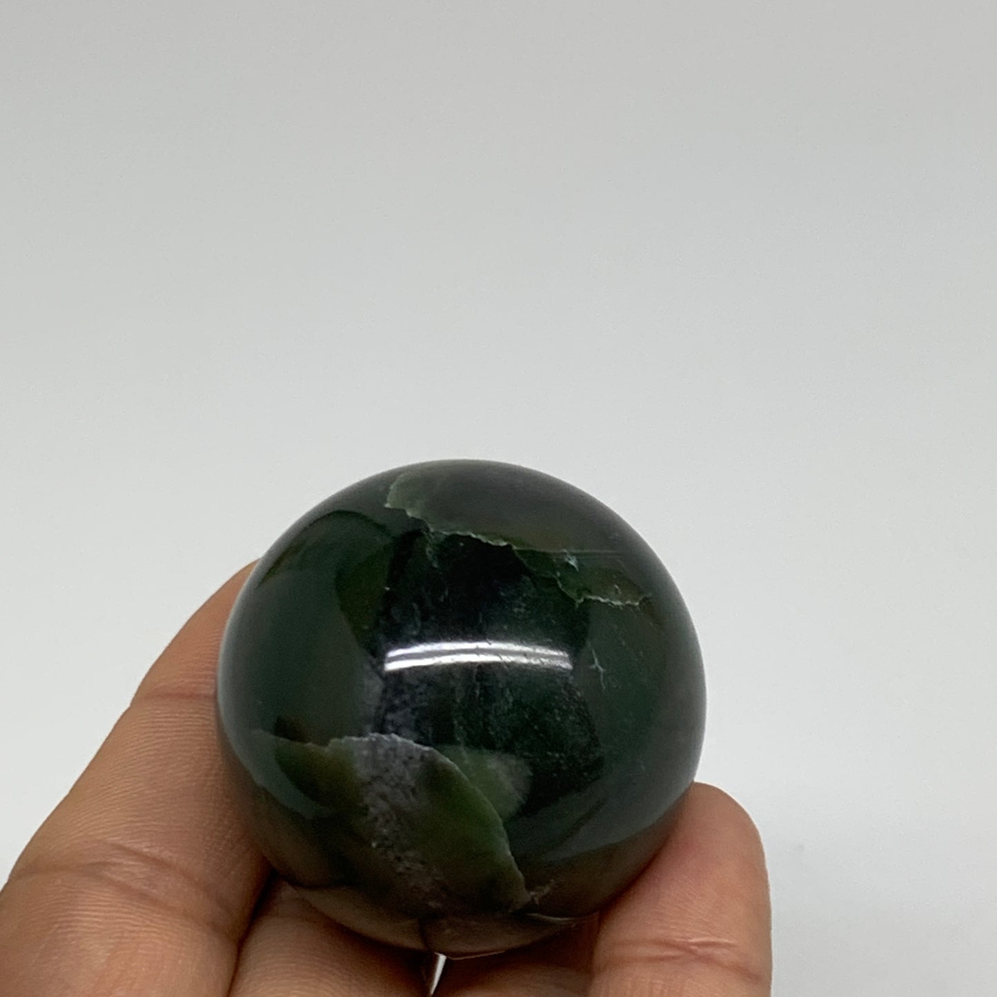 93g, 1.6"(40mm) Green Zade Stone Sphere Gemstone,Healing Crystal, B35260