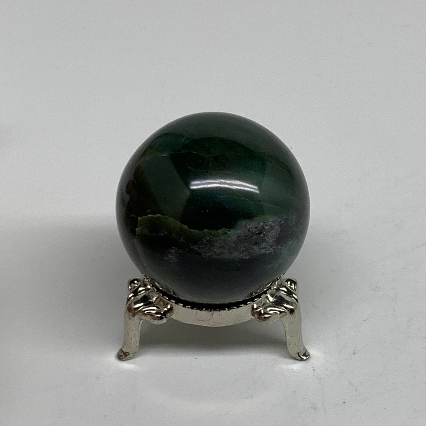 93g, 1.6"(40mm) Green Zade Stone Sphere Gemstone,Healing Crystal, B35260
