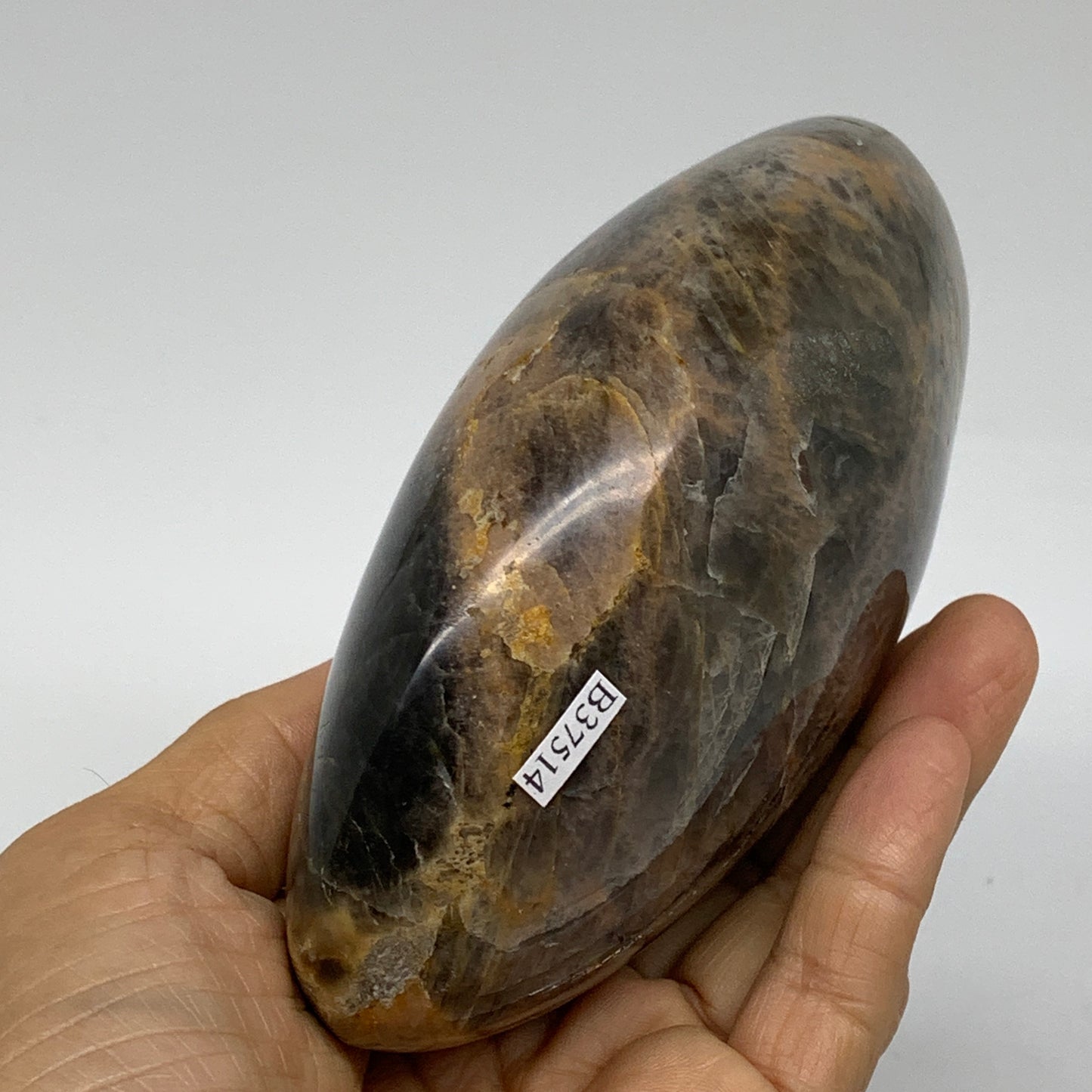 1.79 lbs, 5"x3.5"x2.1", Black Moonstone Freeform Polished Crystal, B37514