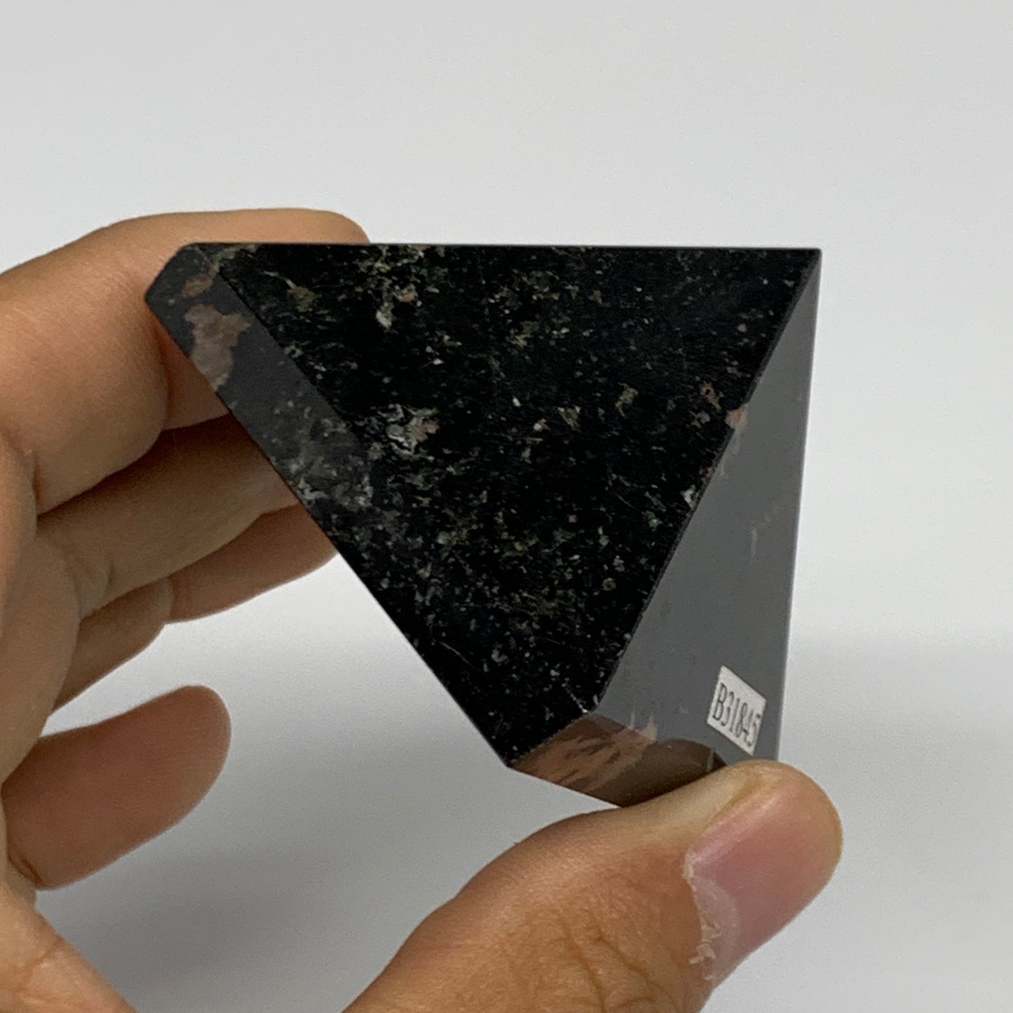 115.5g, 1.5"x1.9"x1.9", Black Tourmaline Pyramid Gemstone,Healing Crystal, B3184