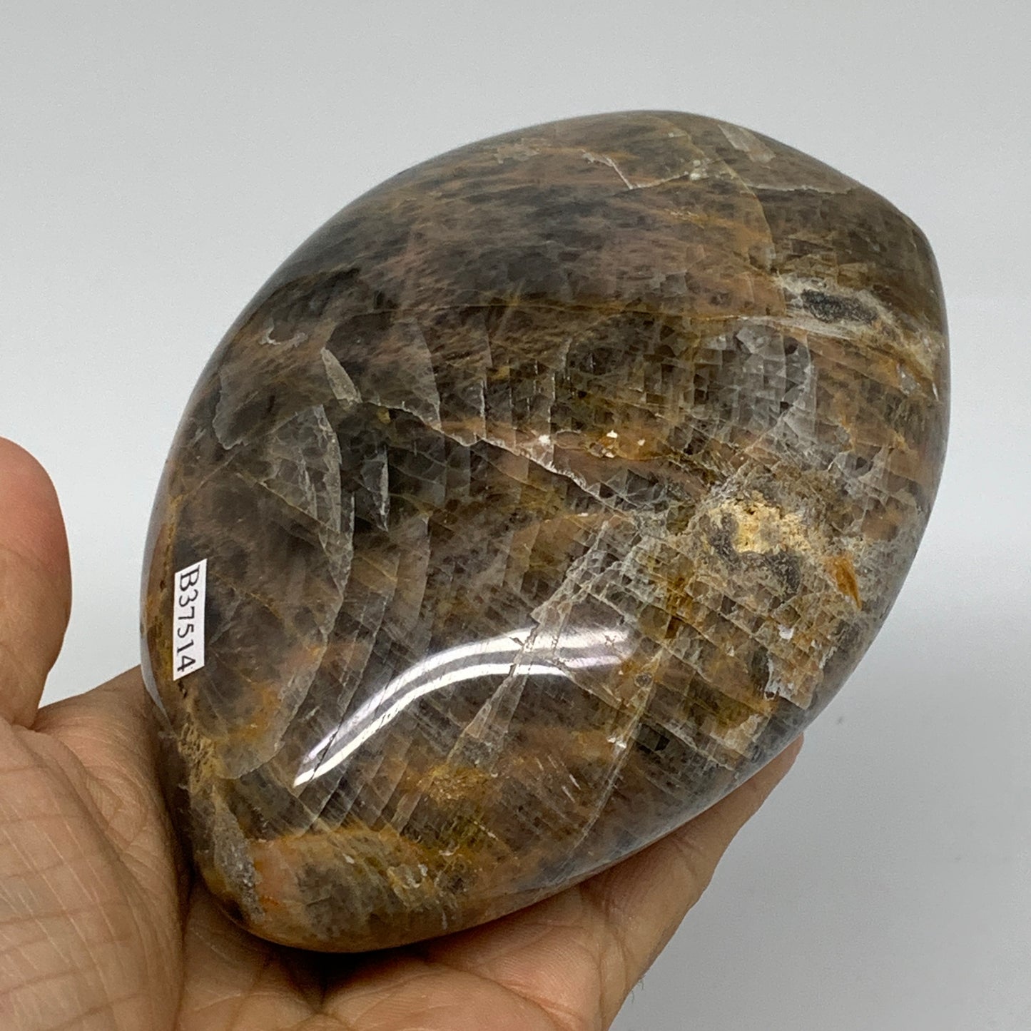 1.79 lbs, 5"x3.5"x2.1", Black Moonstone Freeform Polished Crystal, B37514