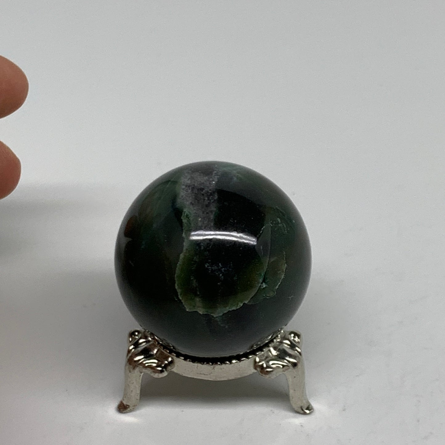 93g, 1.6"(40mm) Green Zade Stone Sphere Gemstone,Healing Crystal, B35260