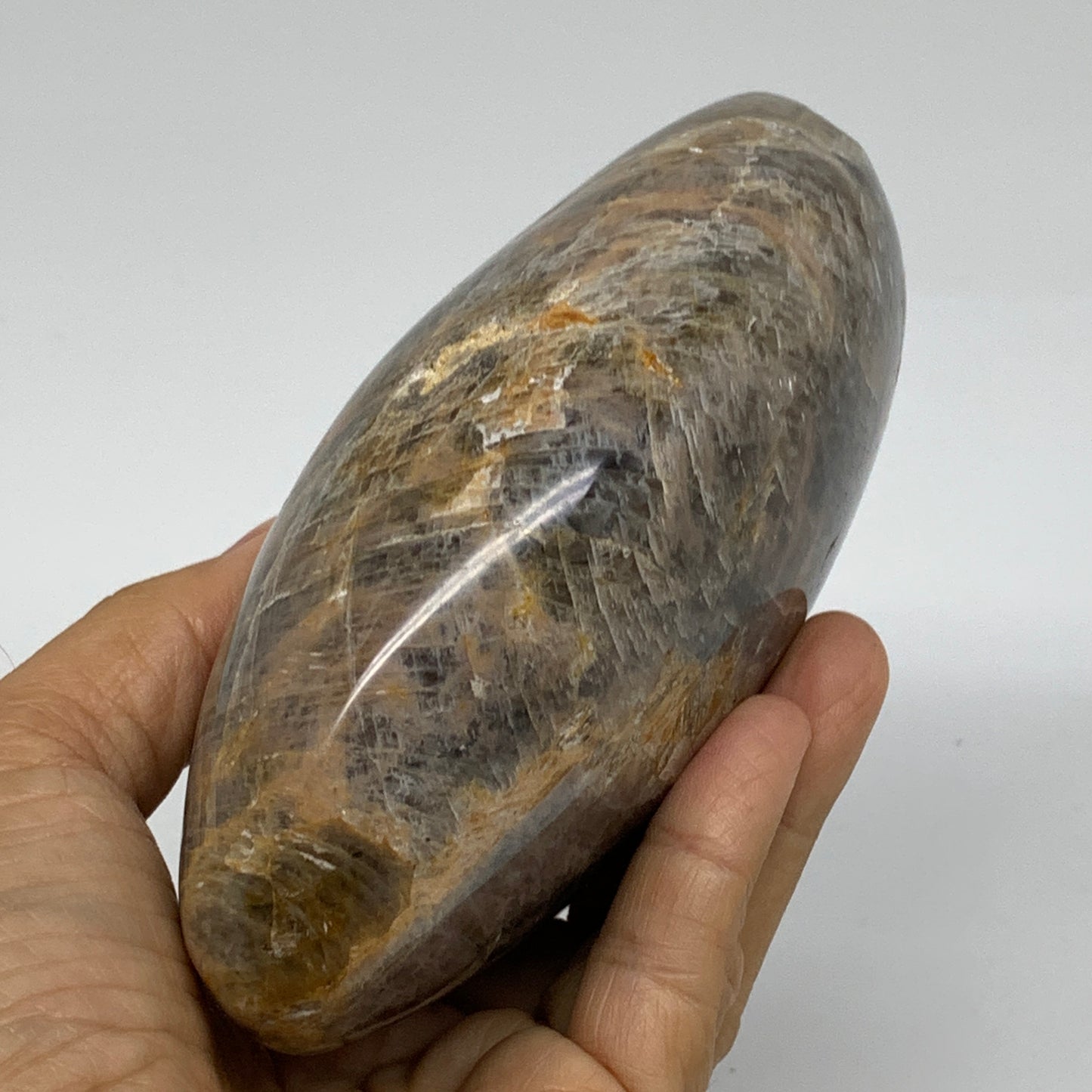 1.79 lbs, 5"x3.5"x2.1", Black Moonstone Freeform Polished Crystal, B37514