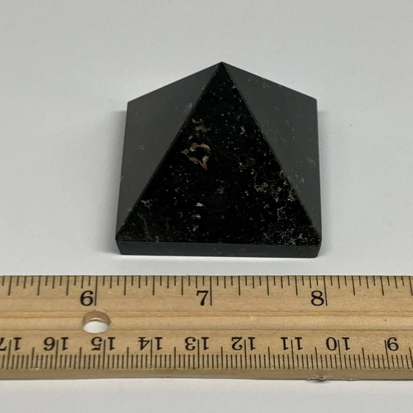 115.5g, 1.5"x1.9"x1.9", Black Tourmaline Pyramid Gemstone,Healing Crystal, B3184