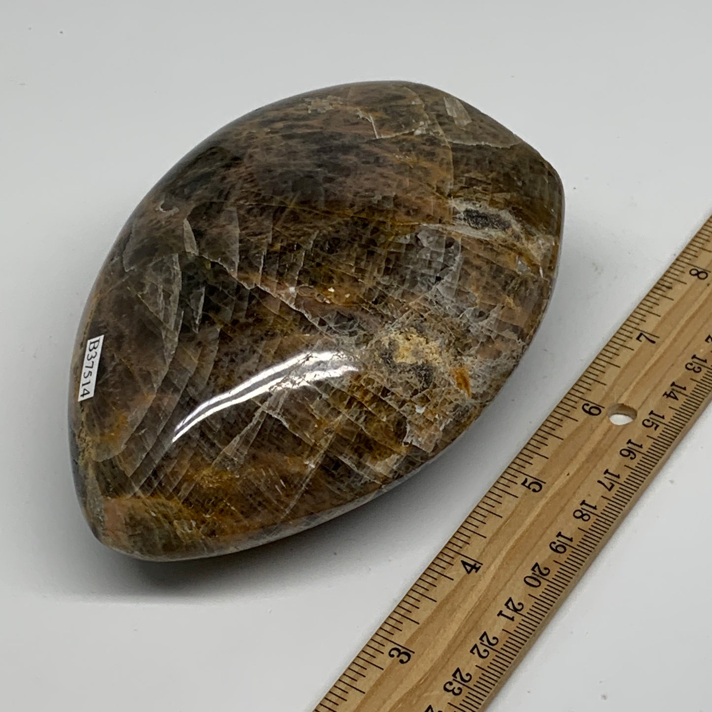 1.79 lbs, 5"x3.5"x2.1", Black Moonstone Freeform Polished Crystal, B37514