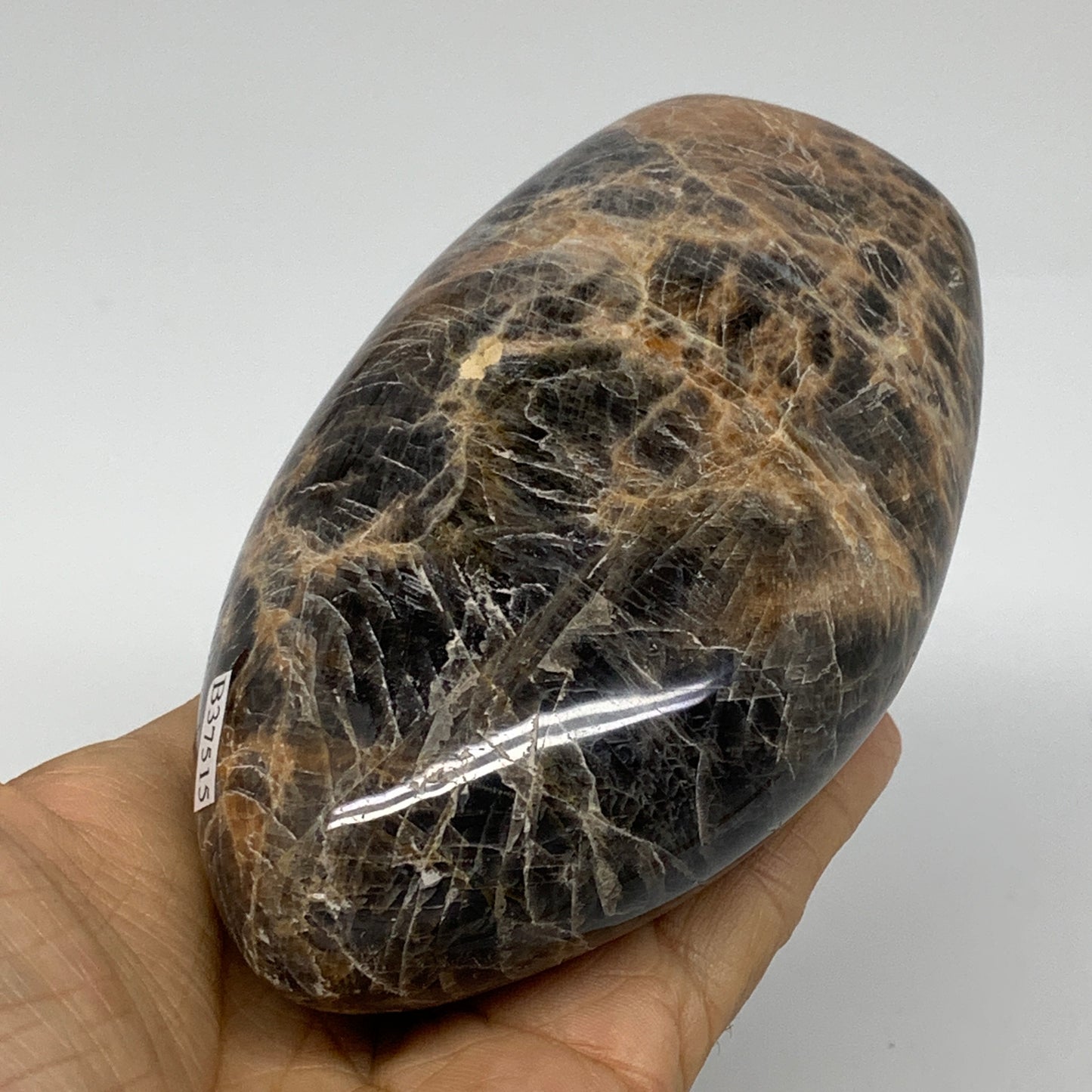 1.4 lbs, 4.9"x2.9"x2", Black Moonstone Freeform Polished Crystal, B37515