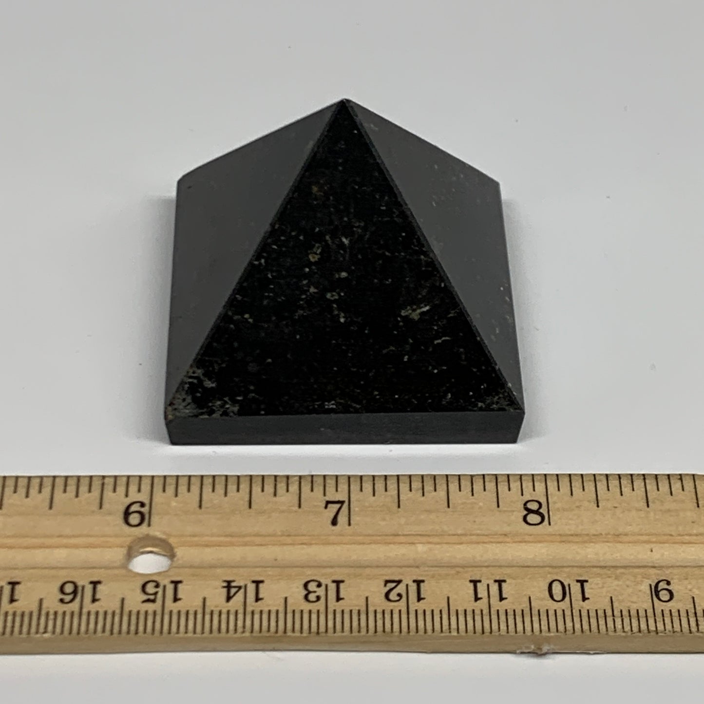 119.4g, 1.5"x1.8"x1.8", Black Tourmaline Pyramid Gemstone,Healing Crystal, B3184