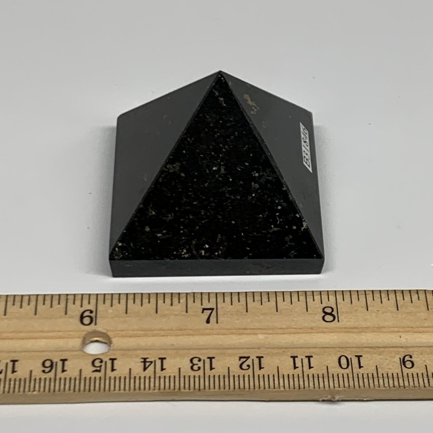 119.4g, 1.5"x1.8"x1.8", Black Tourmaline Pyramid Gemstone,Healing Crystal, B3184
