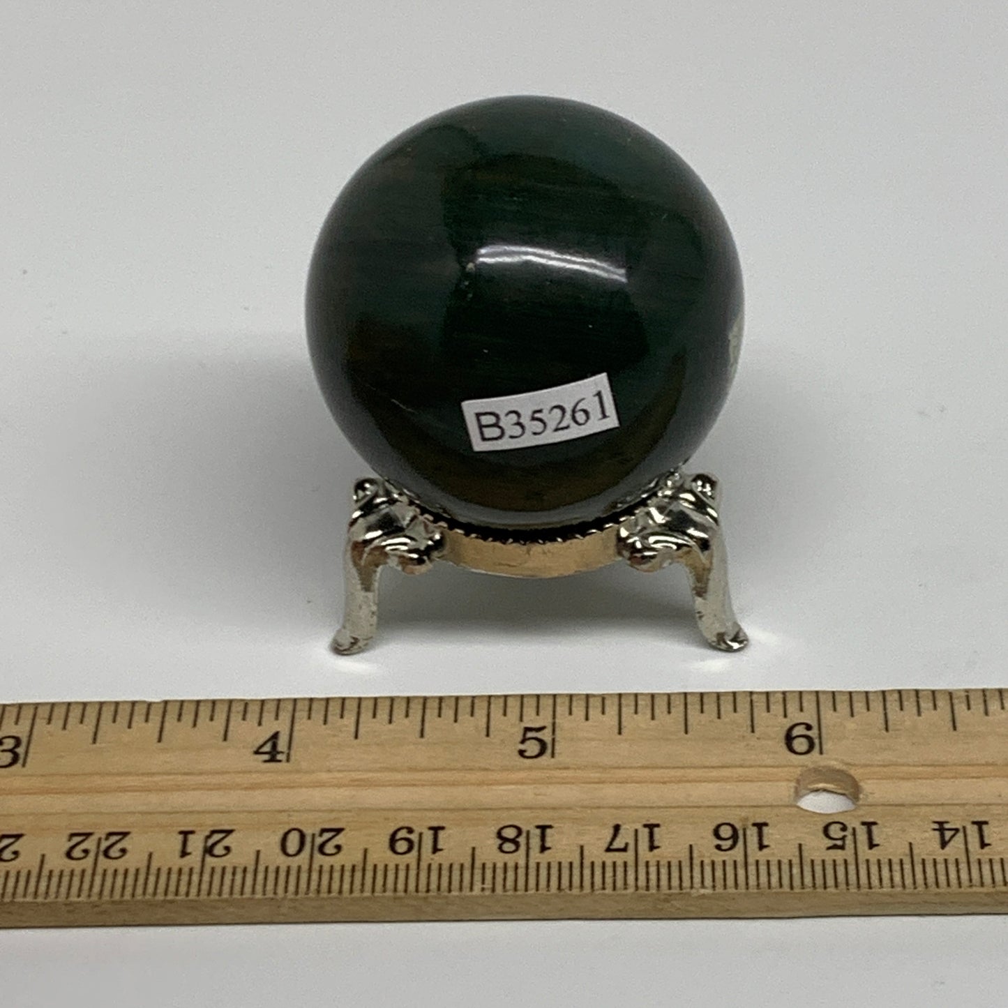 104.4g, 1.6"(41mm) Green Zade Stone Sphere Gemstone,Healing Crystal, B35261