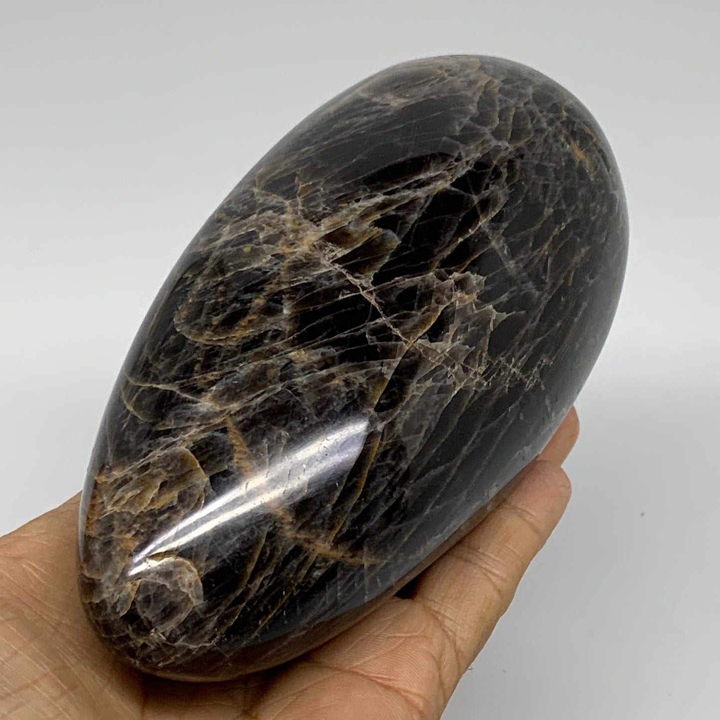 2.2 lbs, 5.8"x2.9"x2.6", Black Moonstone Freeform Polished Crystal, B37516