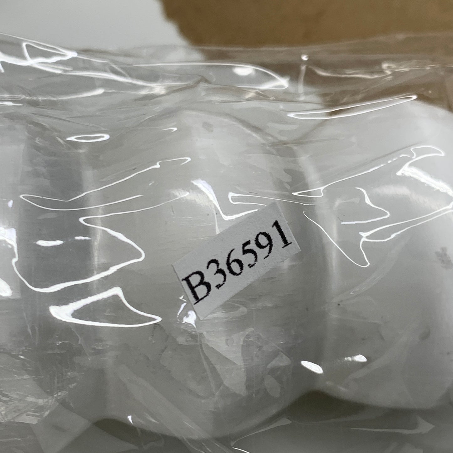 0.78 1lbs.,7.5"x1.7", Large White Selenite Spiral Wand Crystal Point, B36591