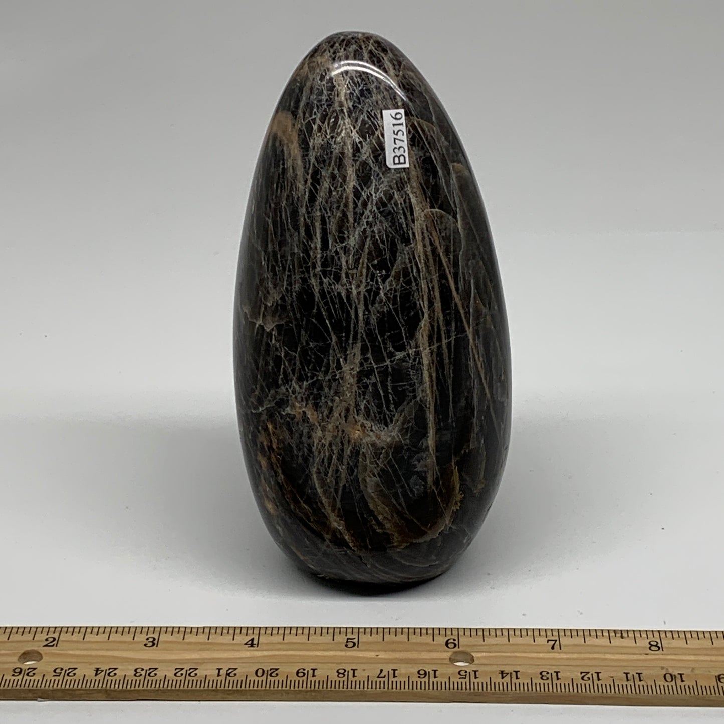2.2 lbs, 5.8"x2.9"x2.6", Black Moonstone Freeform Polished Crystal, B37516
