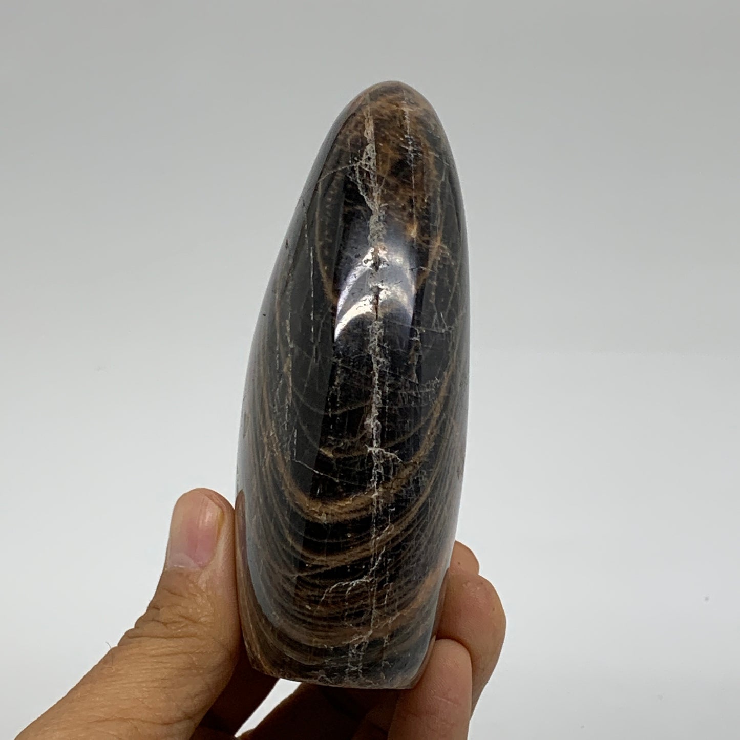 0.99 lbs, 4"x3"x1.5", Black Moonstone Freeform Polished Crystal, B37517