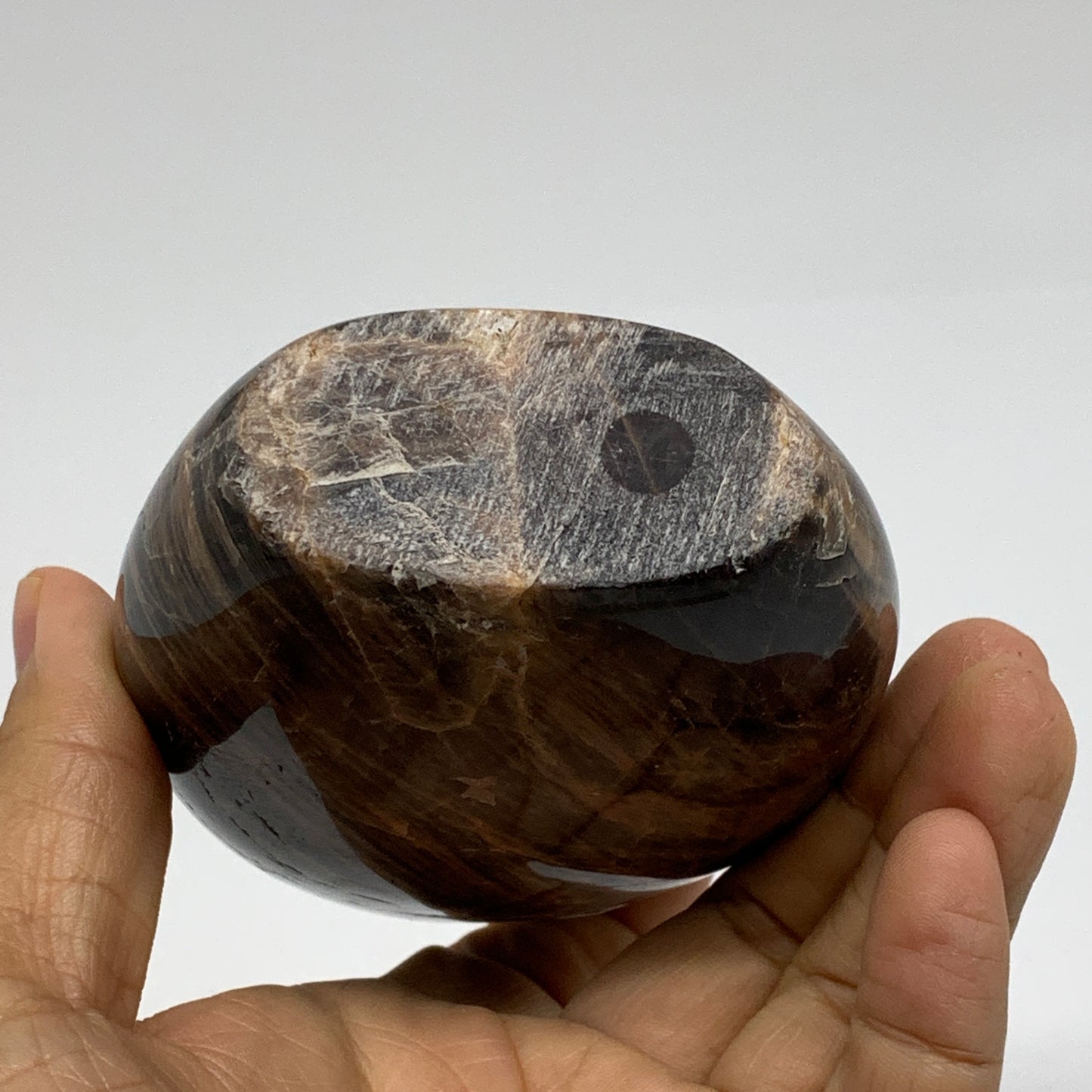 0.99 lbs, 4"x3"x1.5", Black Moonstone Freeform Polished Crystal, B37517