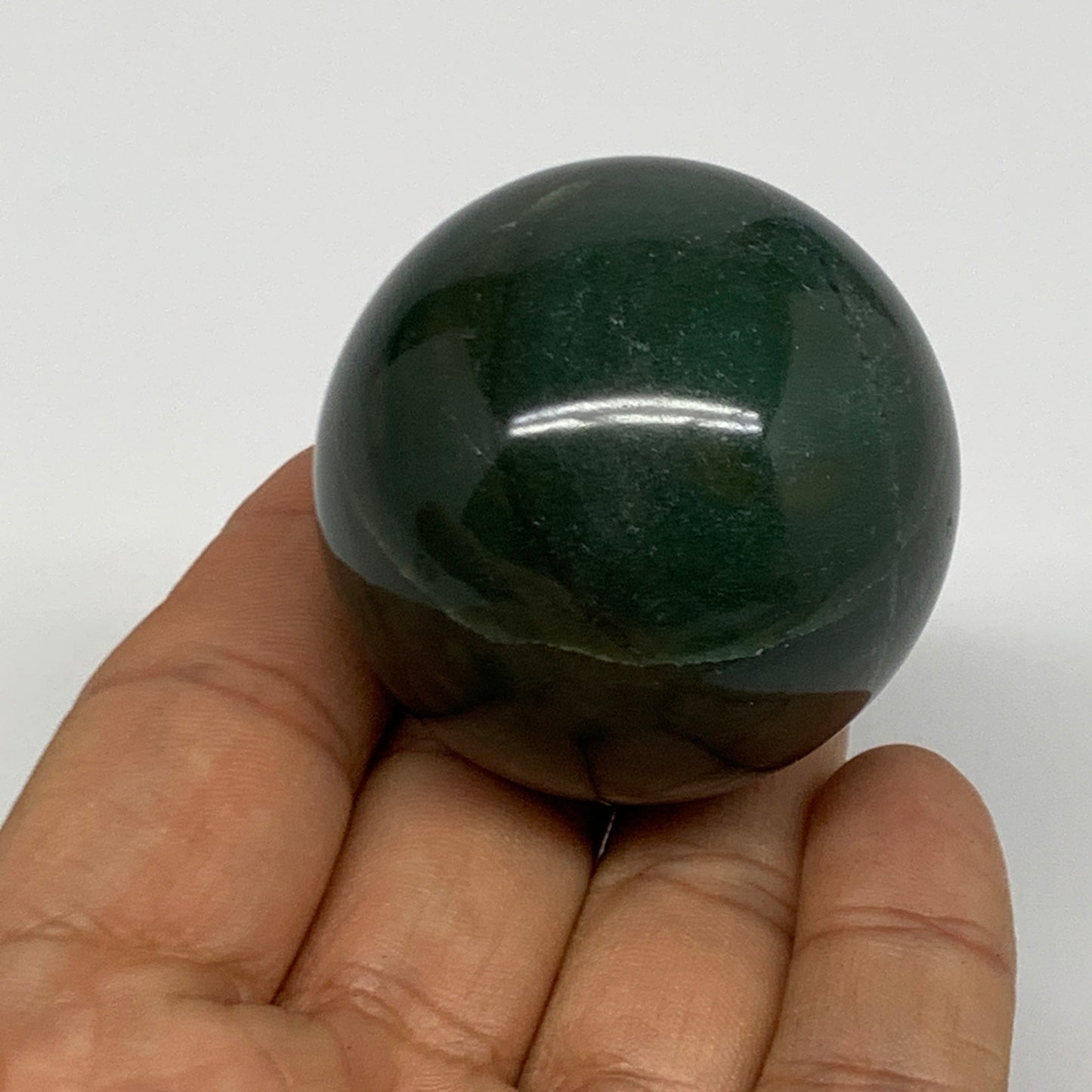 112.7g, 1.7"(43mm) Green Zade Stone Sphere Gemstone,Healing Crystal, B27149