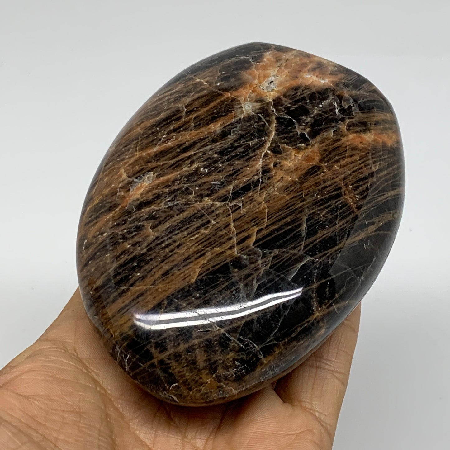 0.99 lbs, 4"x3"x1.5", Black Moonstone Freeform Polished Crystal, B37517