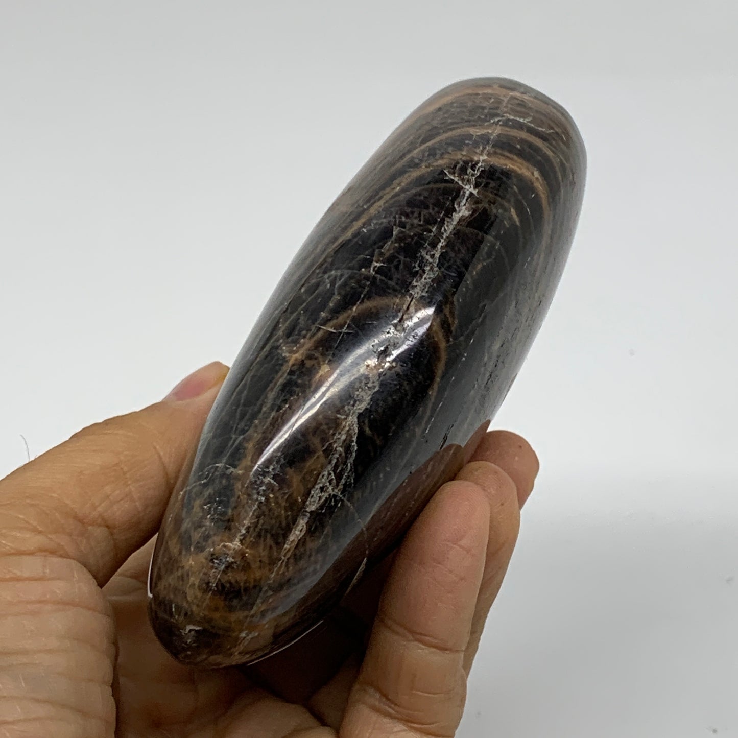 0.99 lbs, 4"x3"x1.5", Black Moonstone Freeform Polished Crystal, B37517